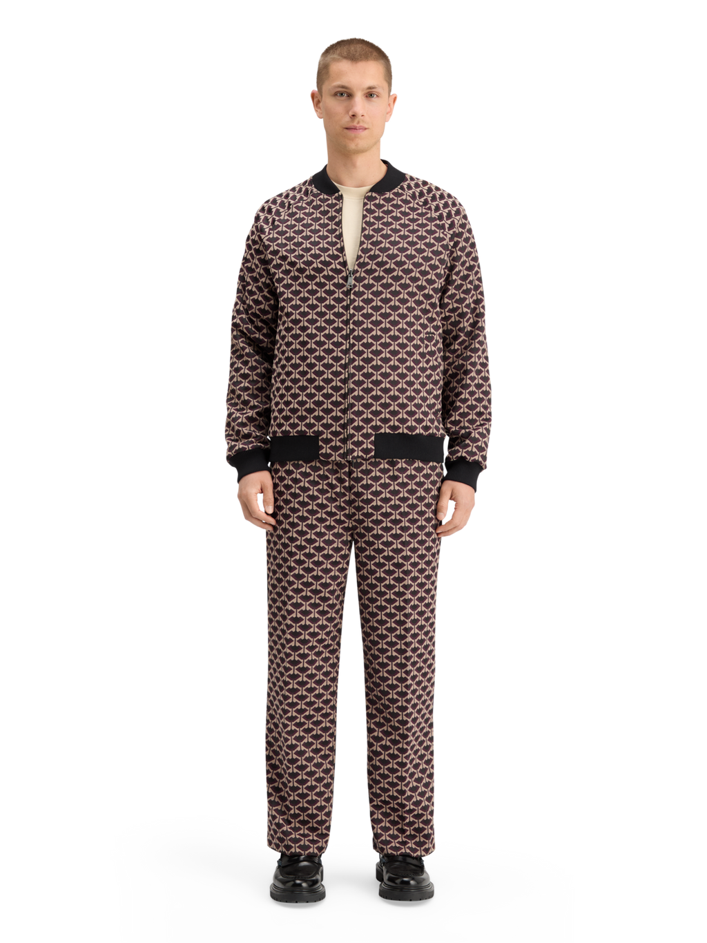 Reversible Jacquard Bomber Jacket