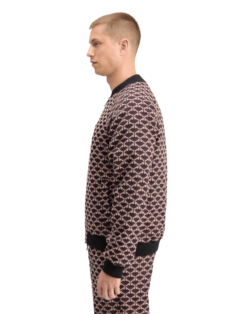 Reversible Jacquard Bomber Jacket