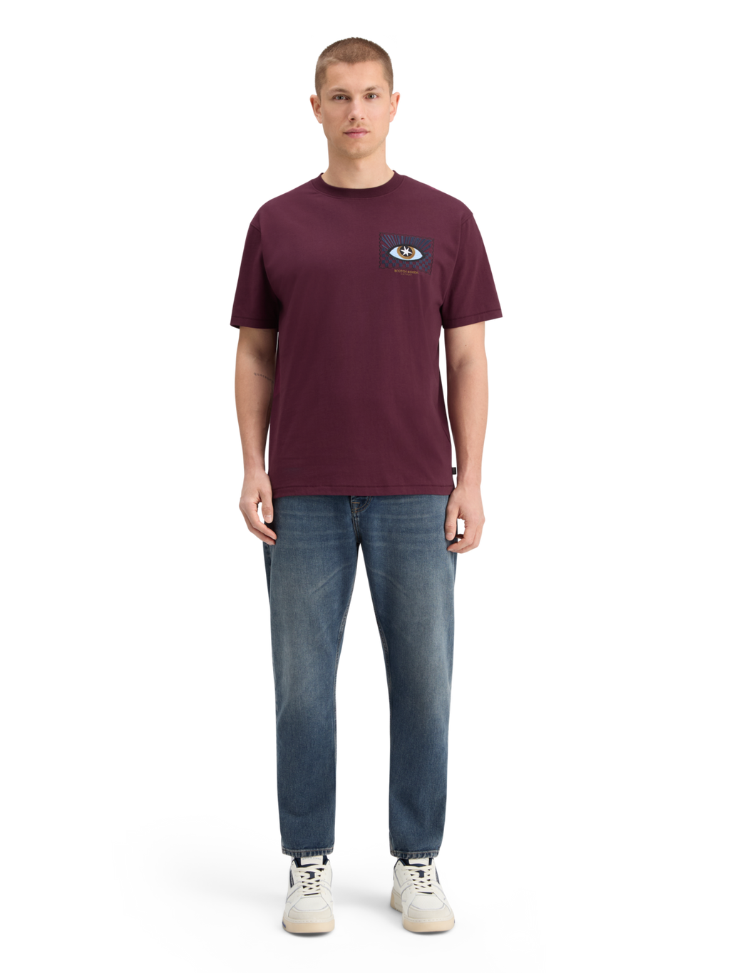 Embroidered Front Artwork Relaxed Fit T-Shirt