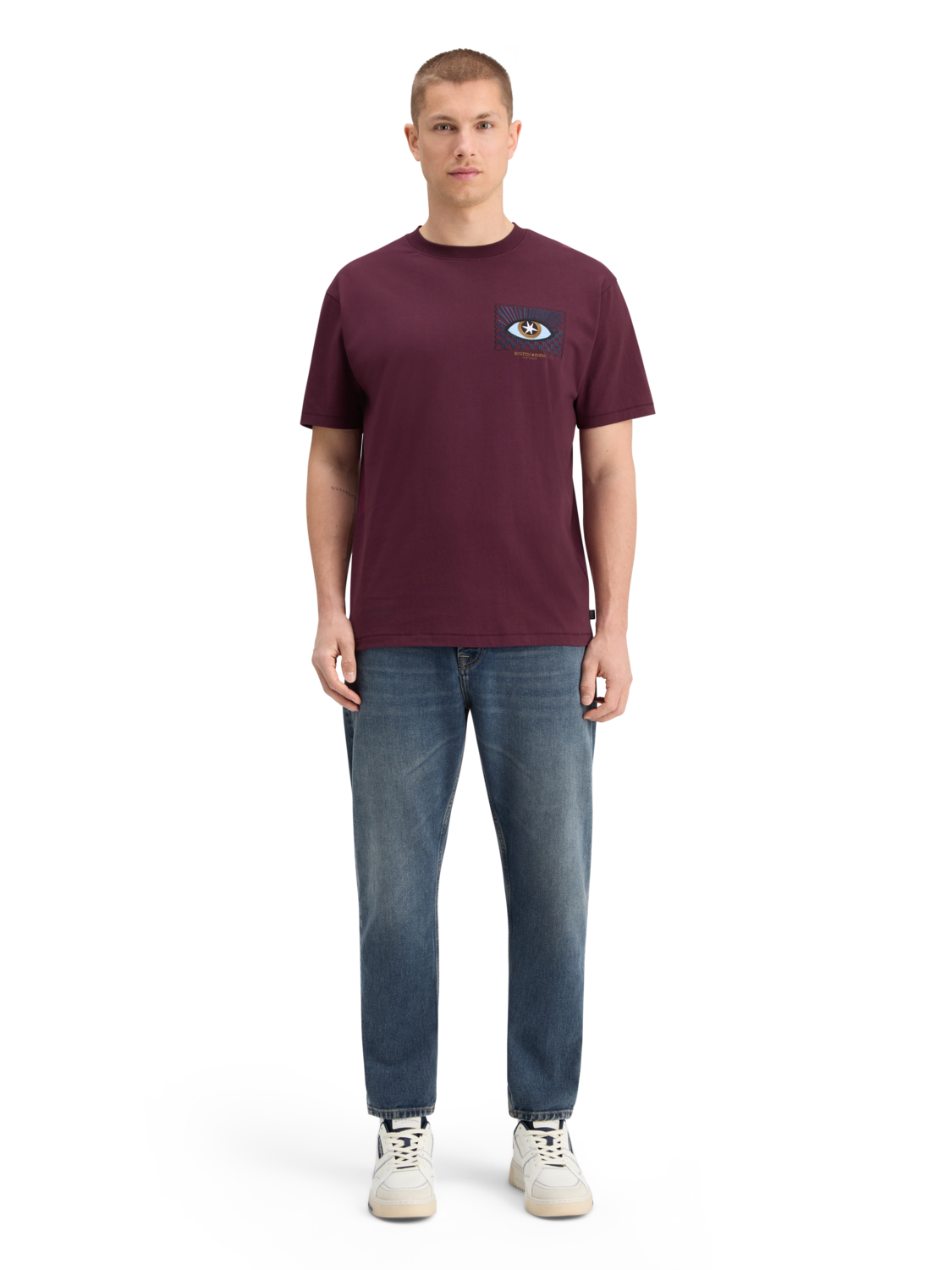 Embroidered Front Artwork Relaxed Fit T-Shirt