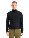 Regular Fit Relief Stitch Turtleneck Sweater