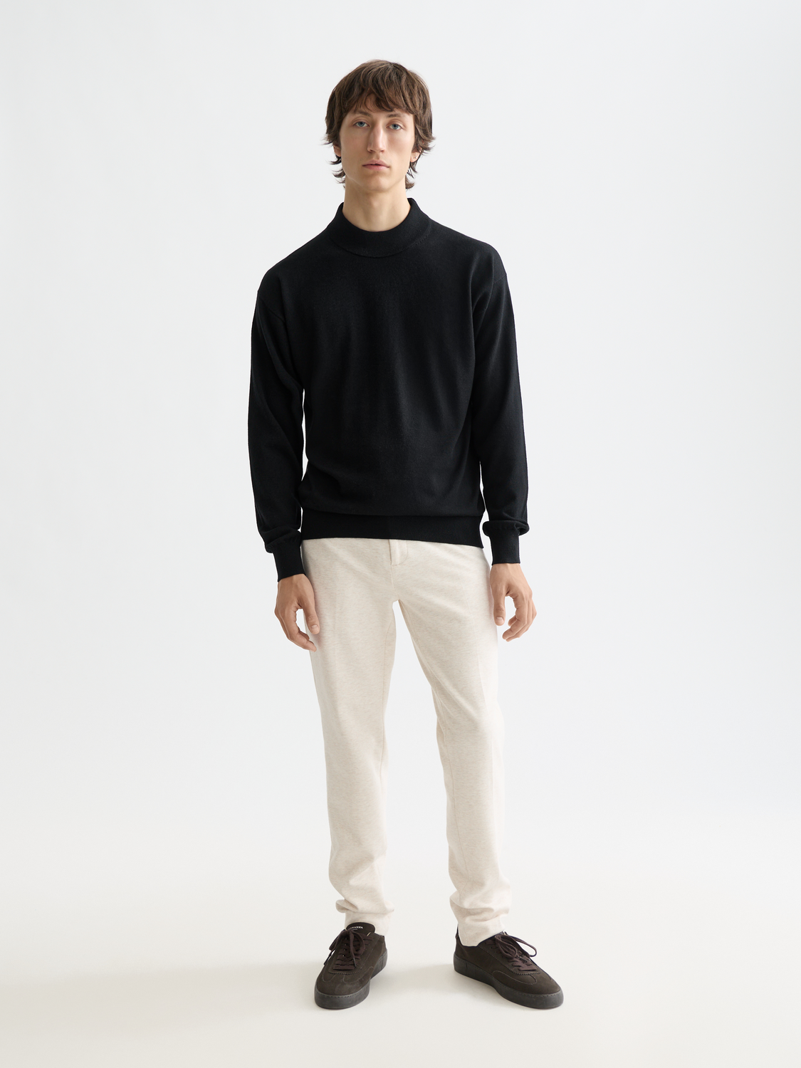 Essentials — Drop Shoulder Mock Neck Pullover