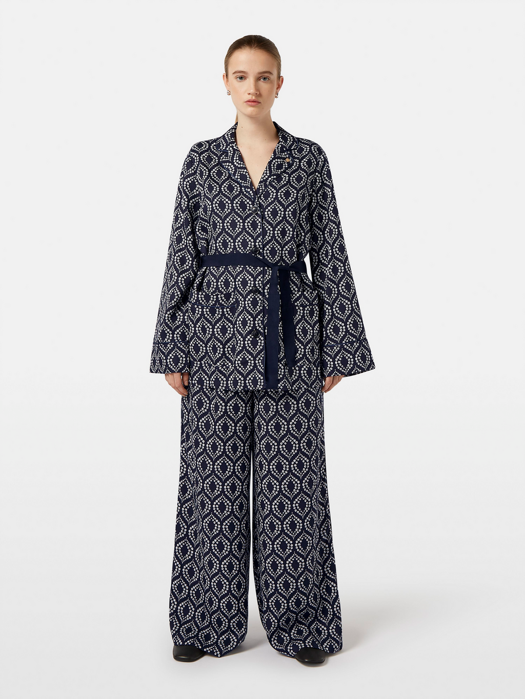 Geometric Printed Pyjama Blazer