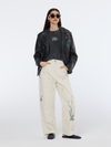 Raine High Rise Wide Leg Embroidered Pant