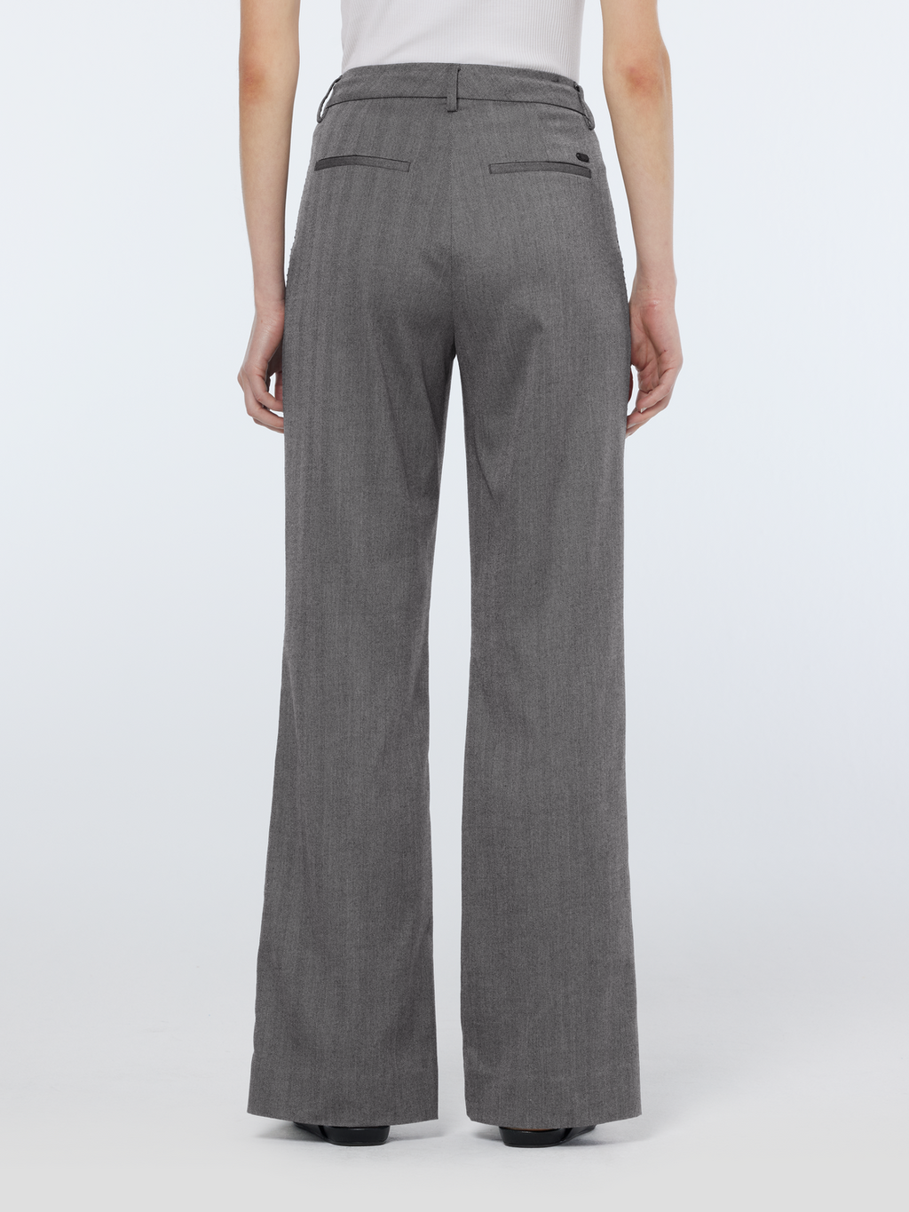 Violet Herringbone High Rise Flare Pant