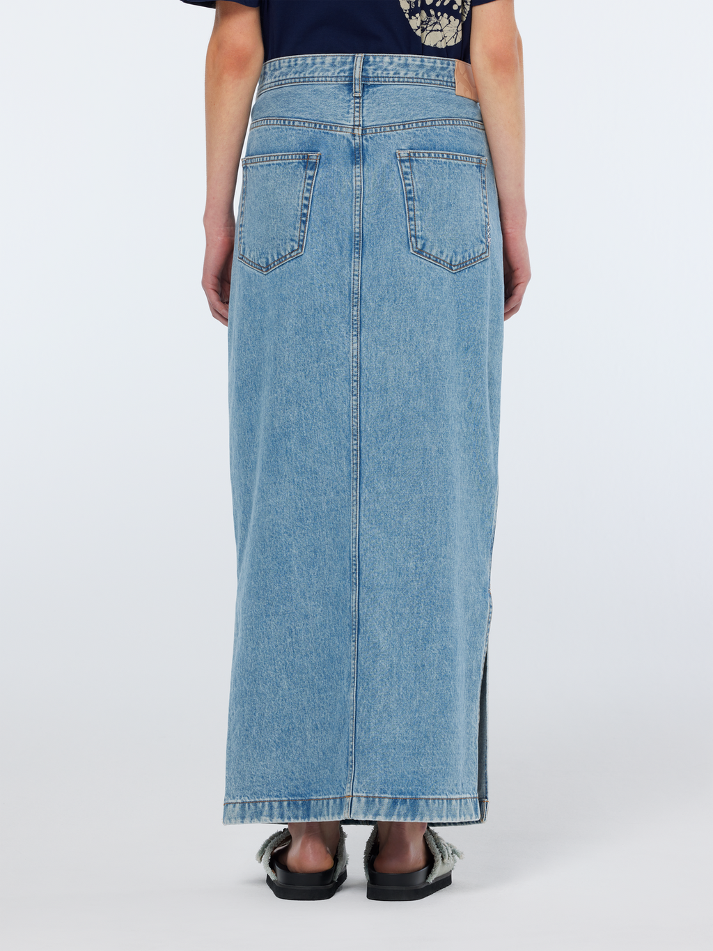 Low Rise Denim Maxi Skirt | Lakehouse