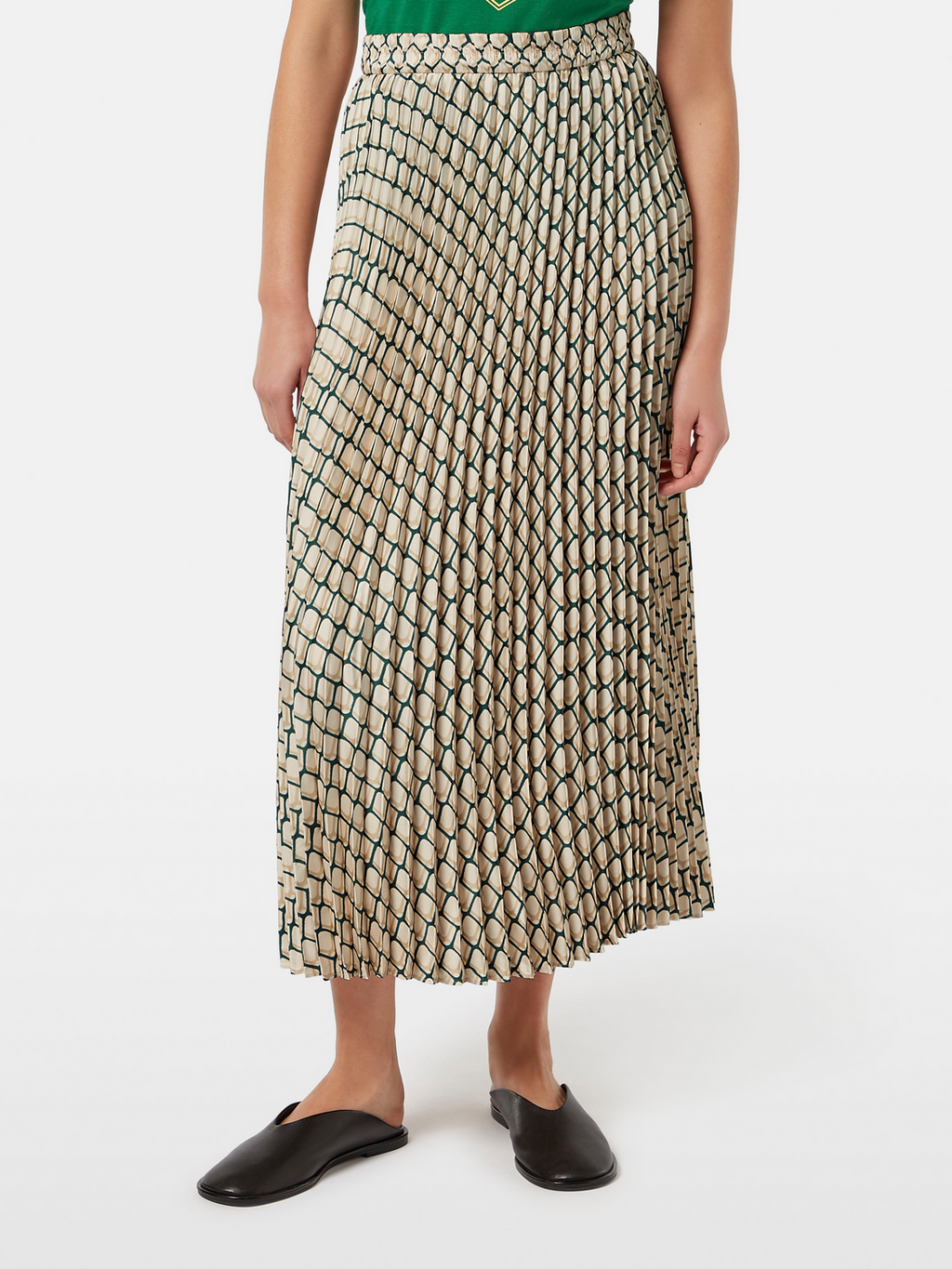 Printed Pleated Skirt