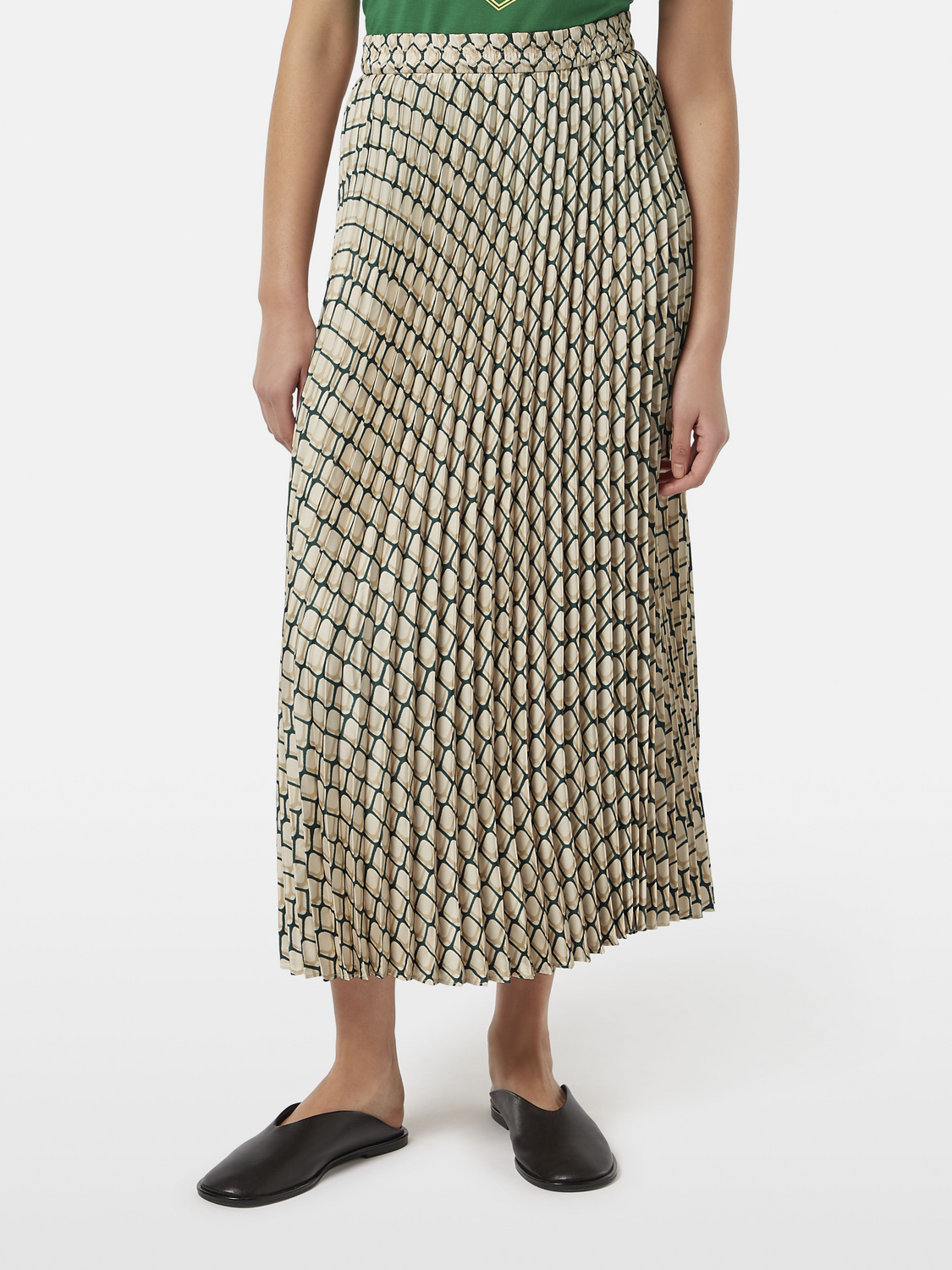 Printed Pleated Skirt