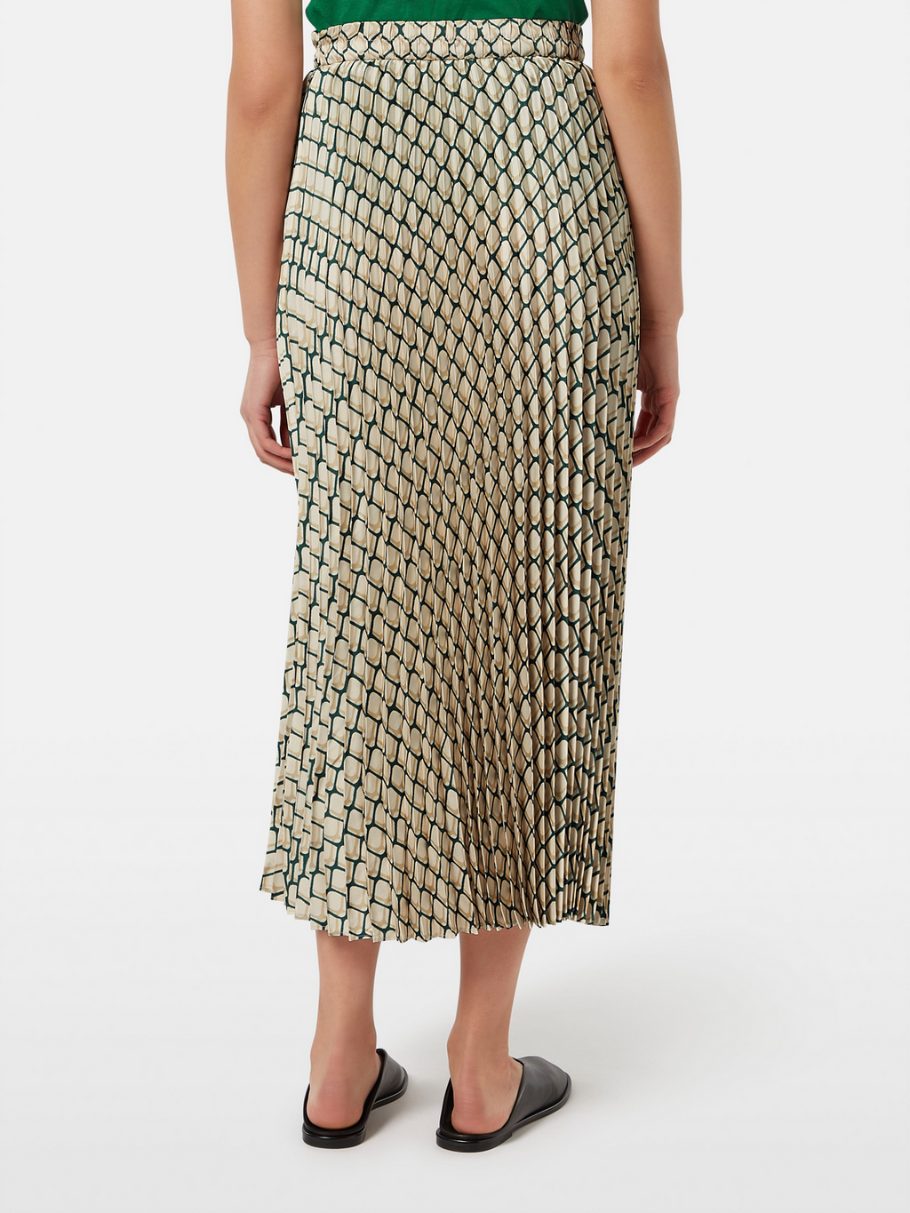 Printed Pleated Skirt