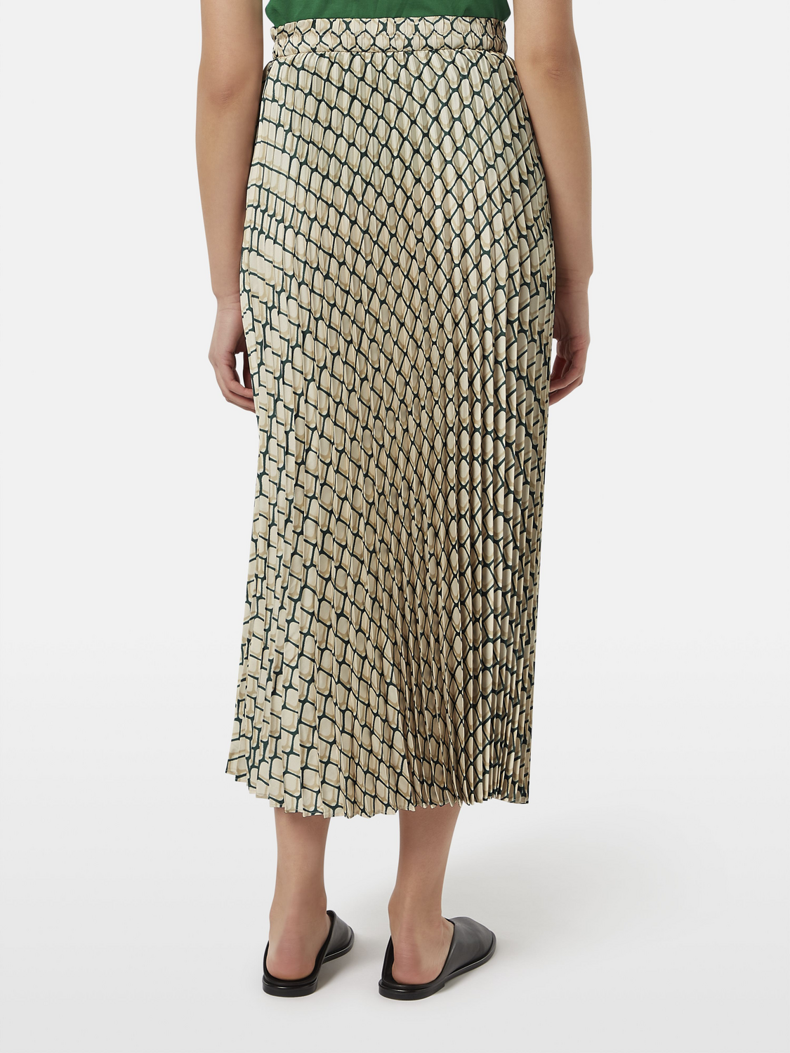 Printed Pleated Skirt