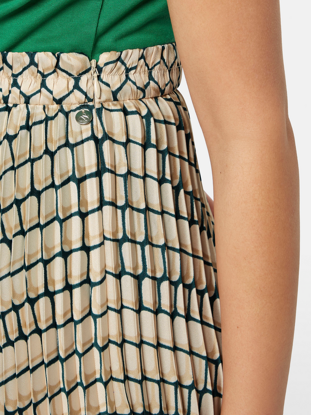 Printed Pleated Skirt