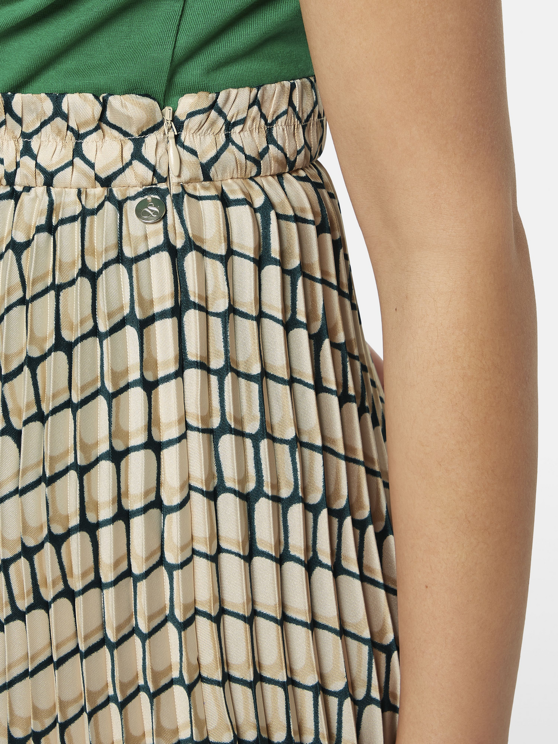 Printed Pleated Skirt