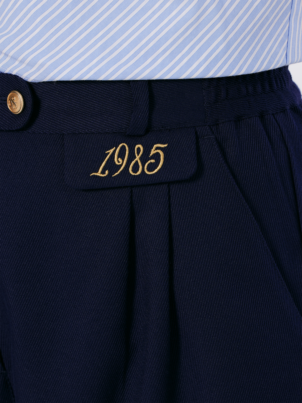 Gabardine Twill Pleated Short