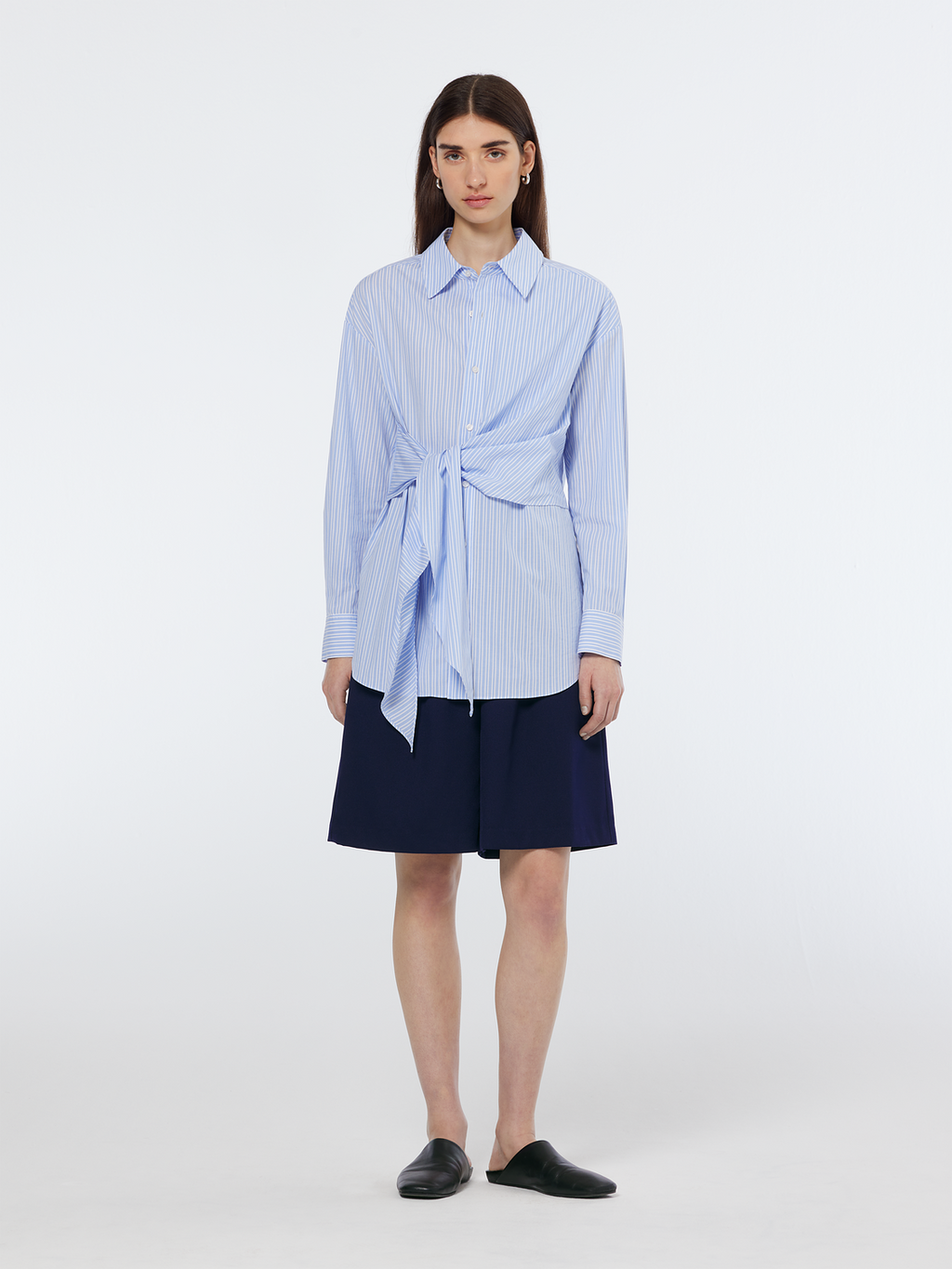 Gabardine Twill Pleated Short