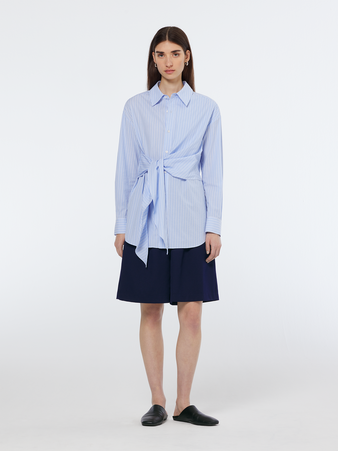 Gabardine Twill Pleated Short