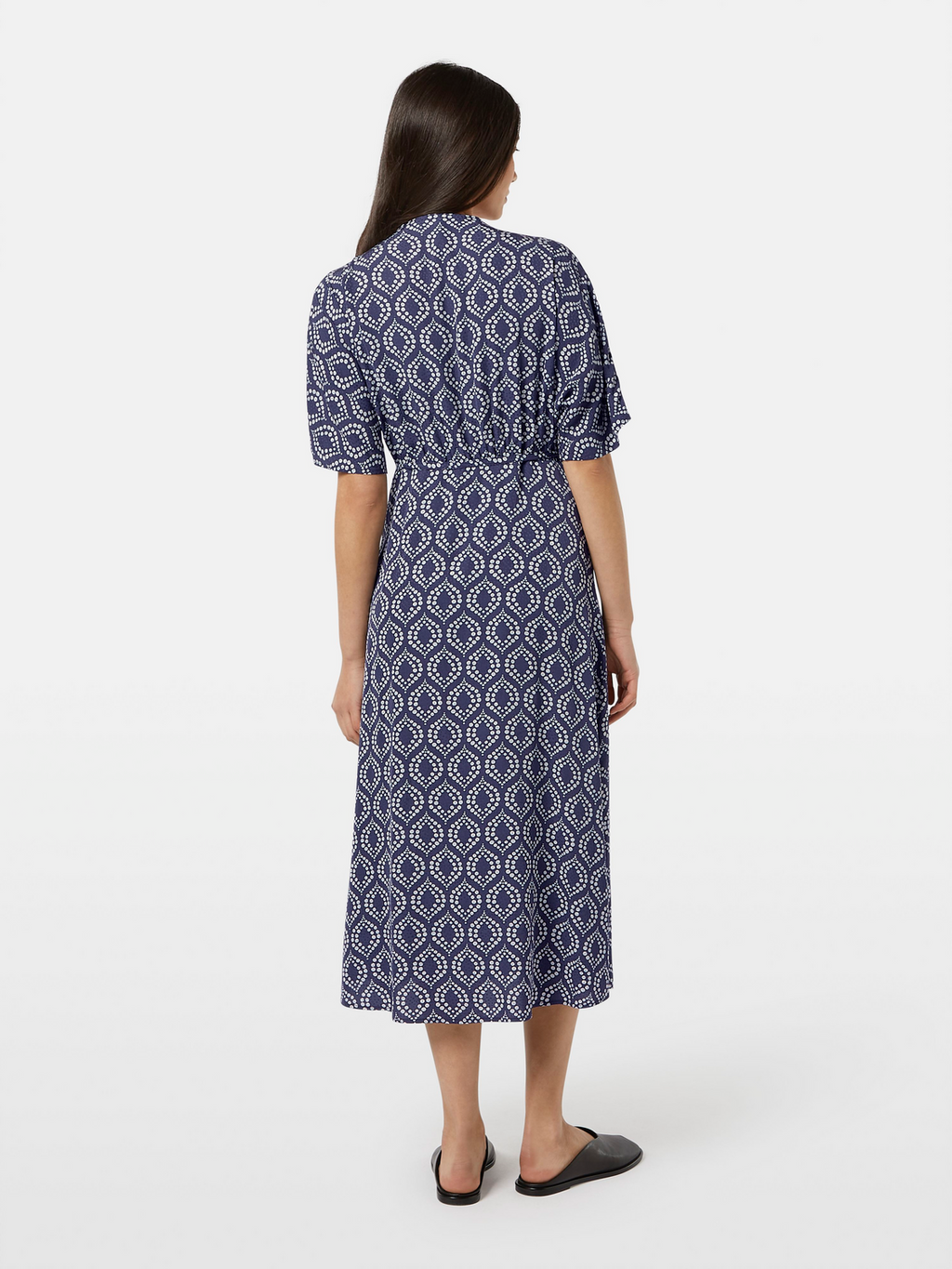 Jacquard Midi Wrap Dress