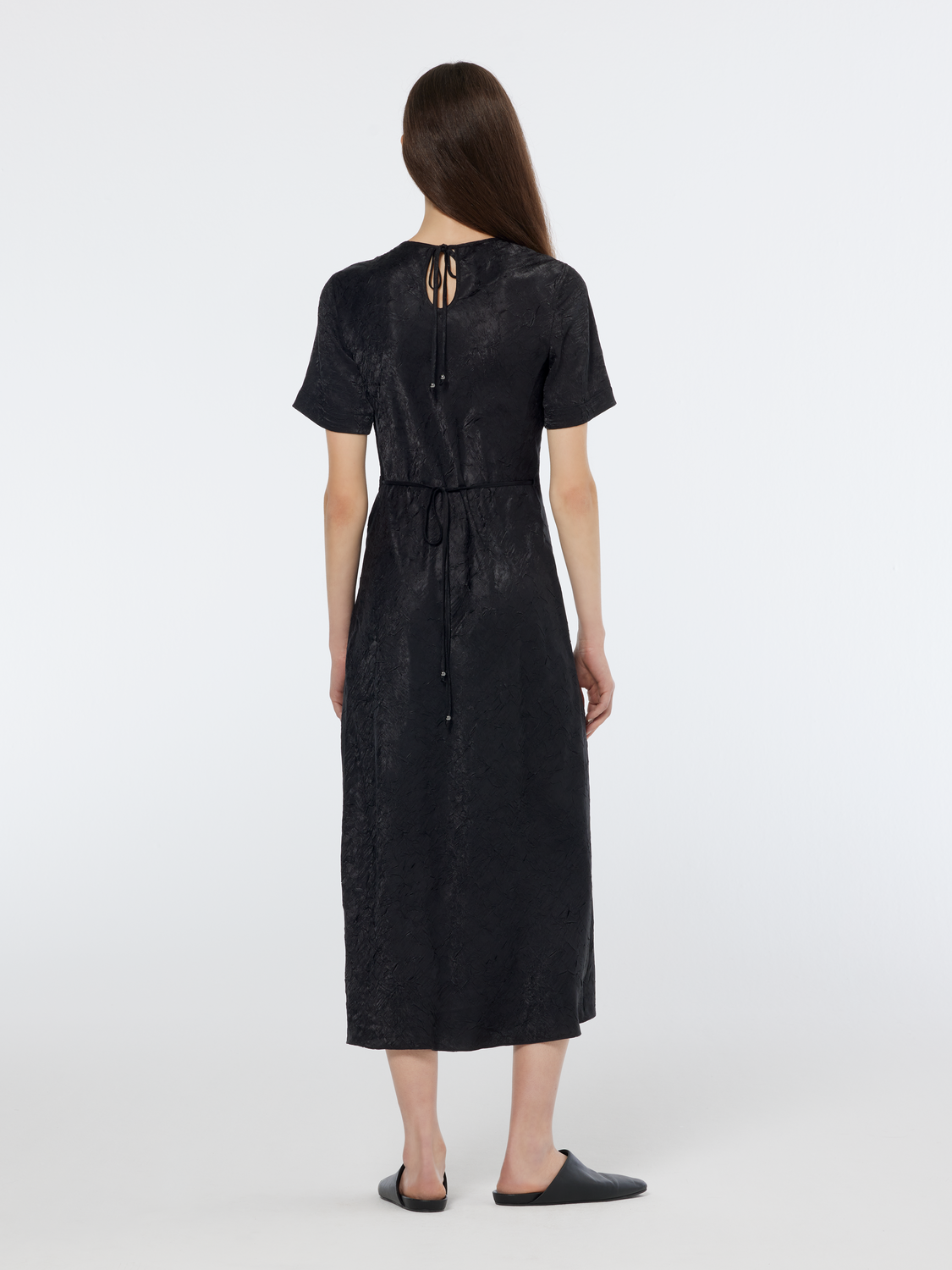 black satin wrap dress Midi Crushed Satin Wrap Dress – Scotch & Soda