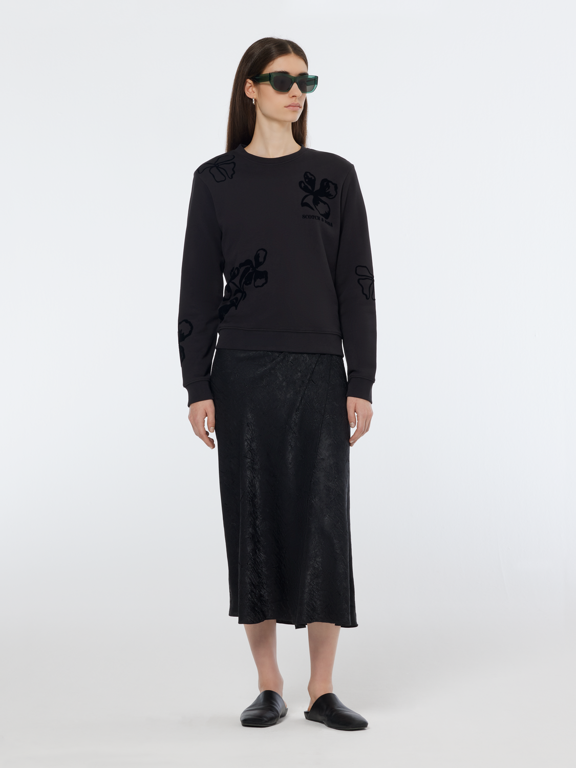 Midi Crushed Satin Wrap Dress