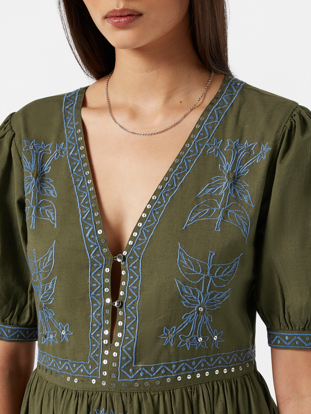 Embroidered Maxi Dress