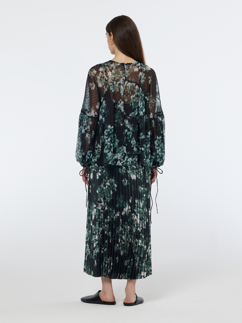 Floral Printed Fil Coupe Top