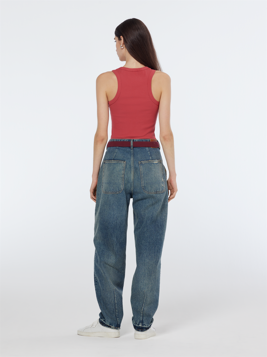 Ribbed Racer Tank Top