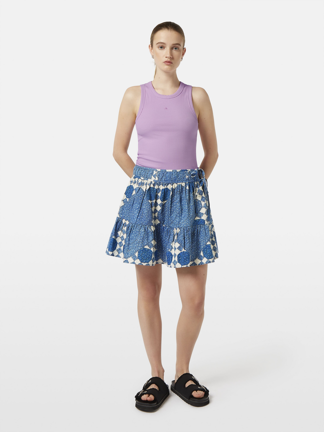 Ribbed Racer Tank Top