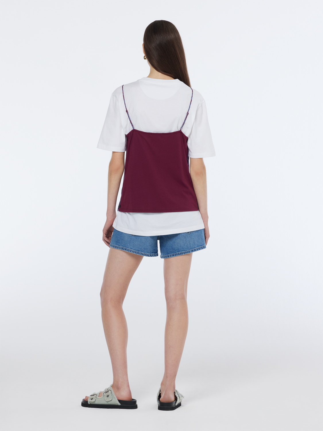 Paisley Jersey Woven Tank Top