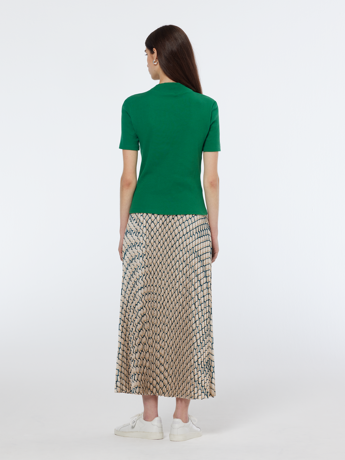 Mock Neck Rib T-Shirt