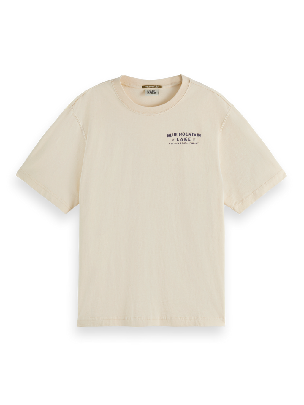 Blue Mountain Lake Washed Artwork Loose Fit T-Shirt