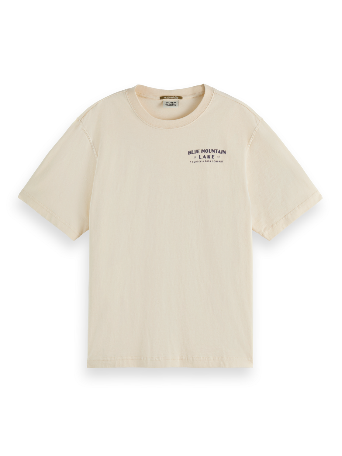 Blue Mountain Lake Washed Artwork Loose Fit T-Shirt