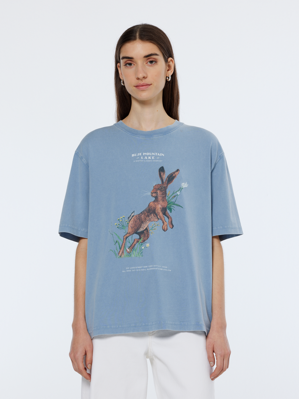 Bunny Washed Artwork Loose Fit T-Shirt