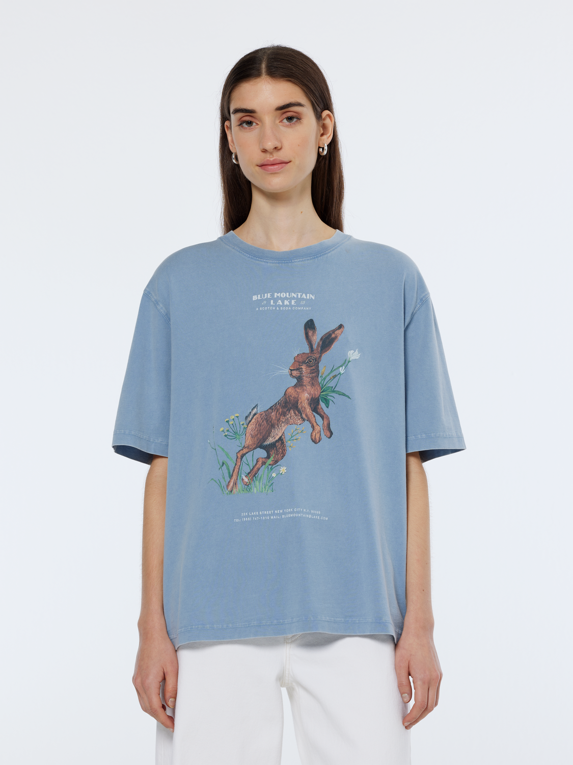 Bunny Washed Artwork Loose Fit T-Shirt