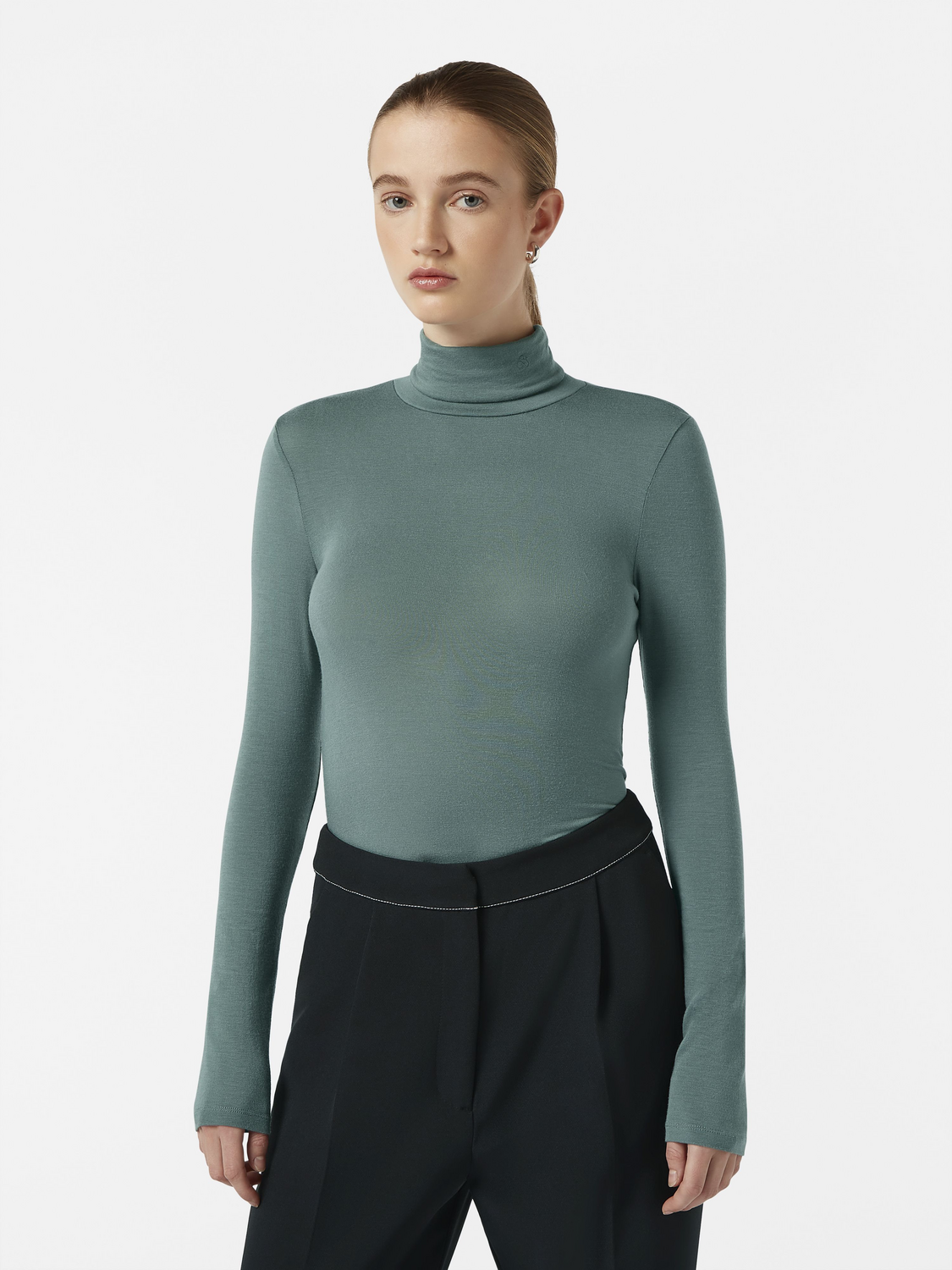 Roll Neck Long Sleeve Shirt