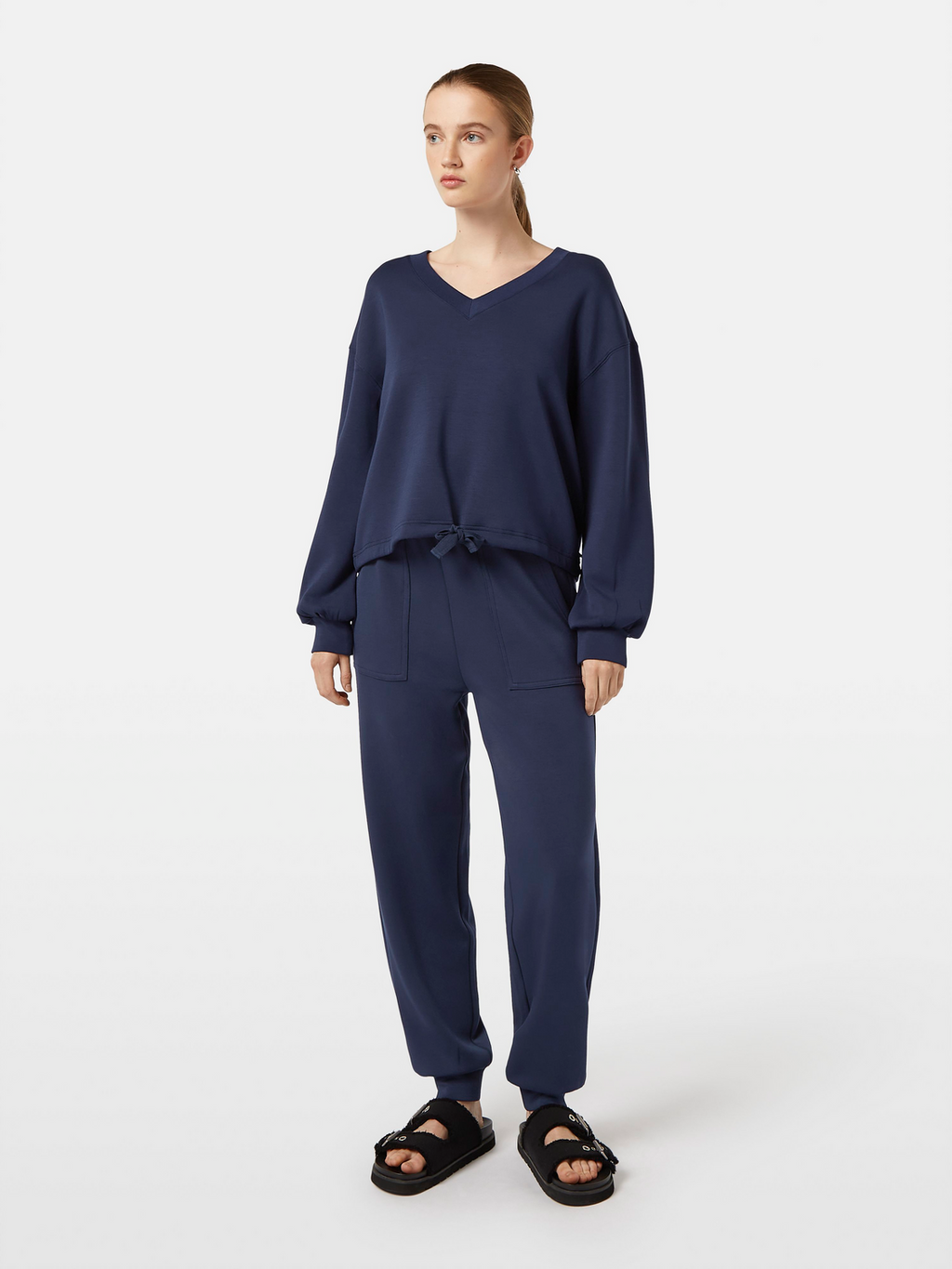 V-Neck Modal Sweatshirt