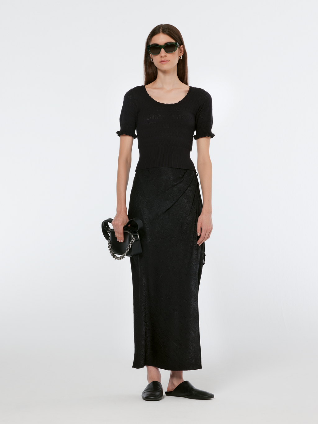 Pointelle Stitch Knit Top