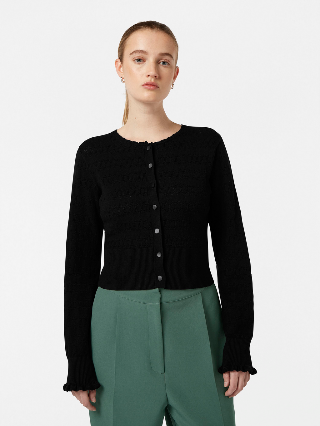 Pointelle Stitch Cardigan