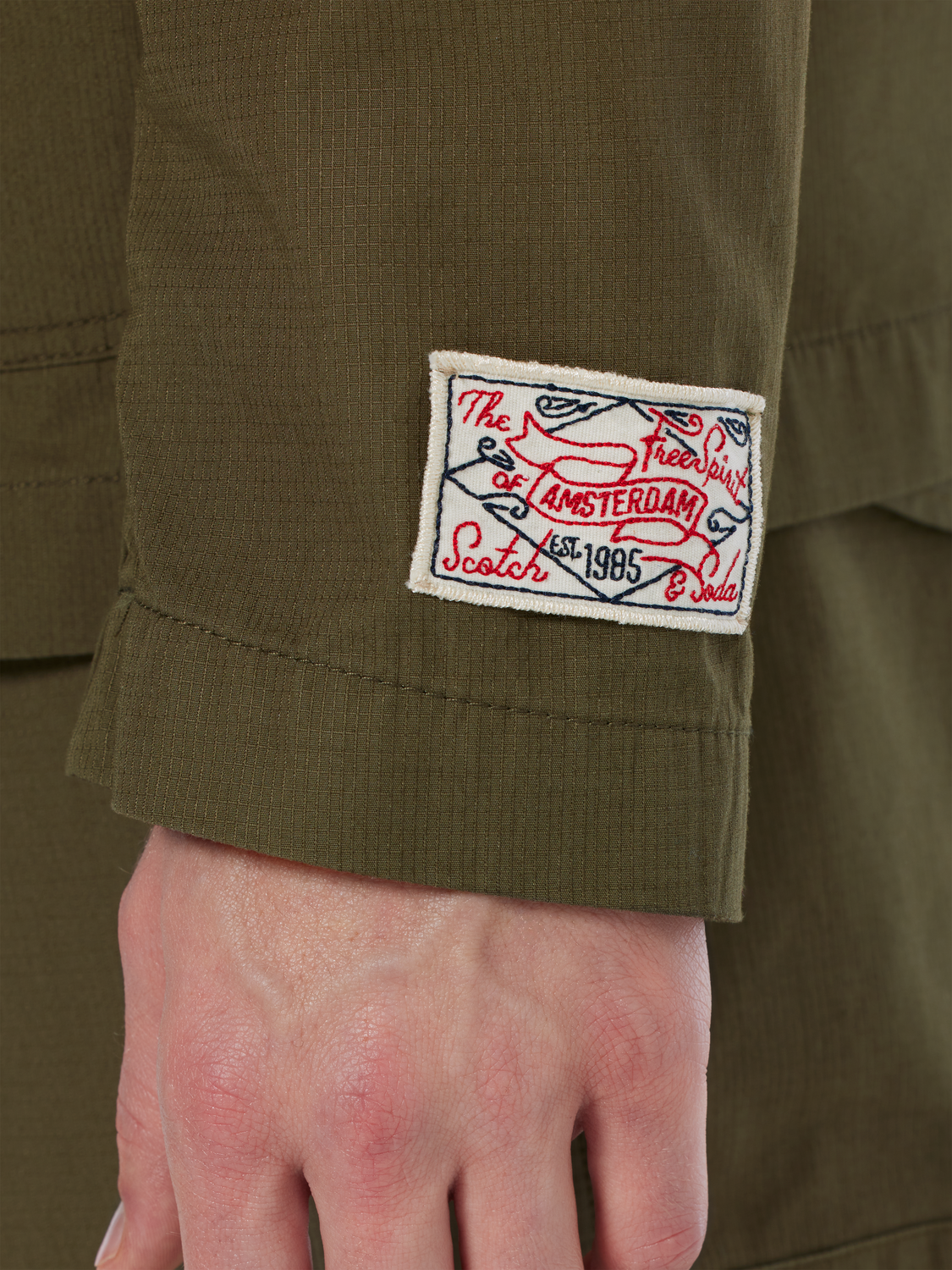 Relaxed Fit Unconstructed Cotton-Ripstop Military Blazer