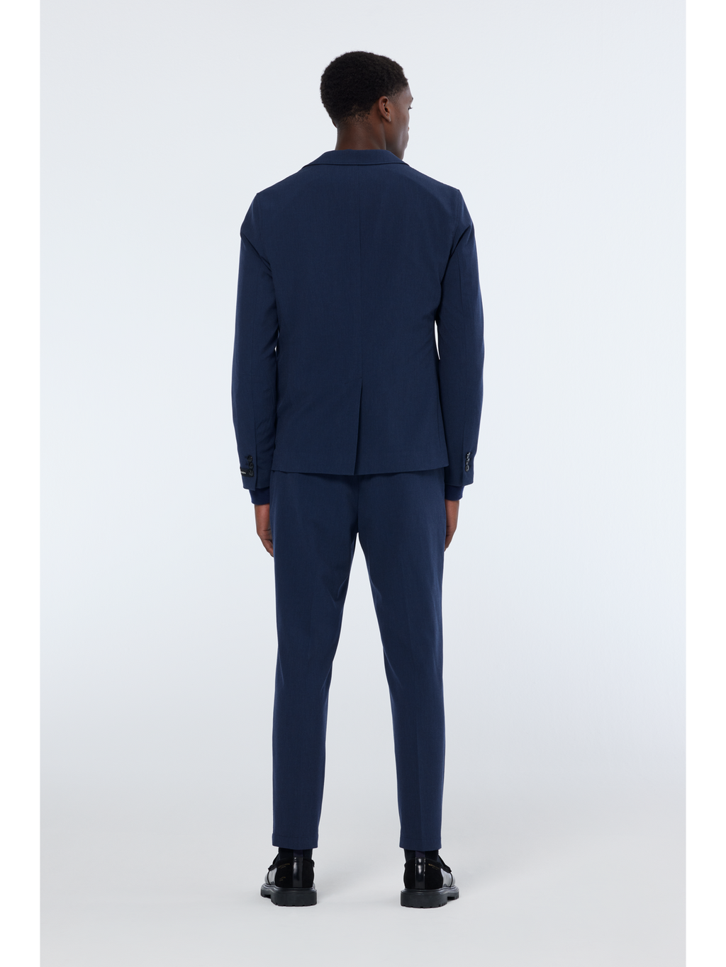 Single-Breasted Seersucker Check Relaxed Fit Blazer