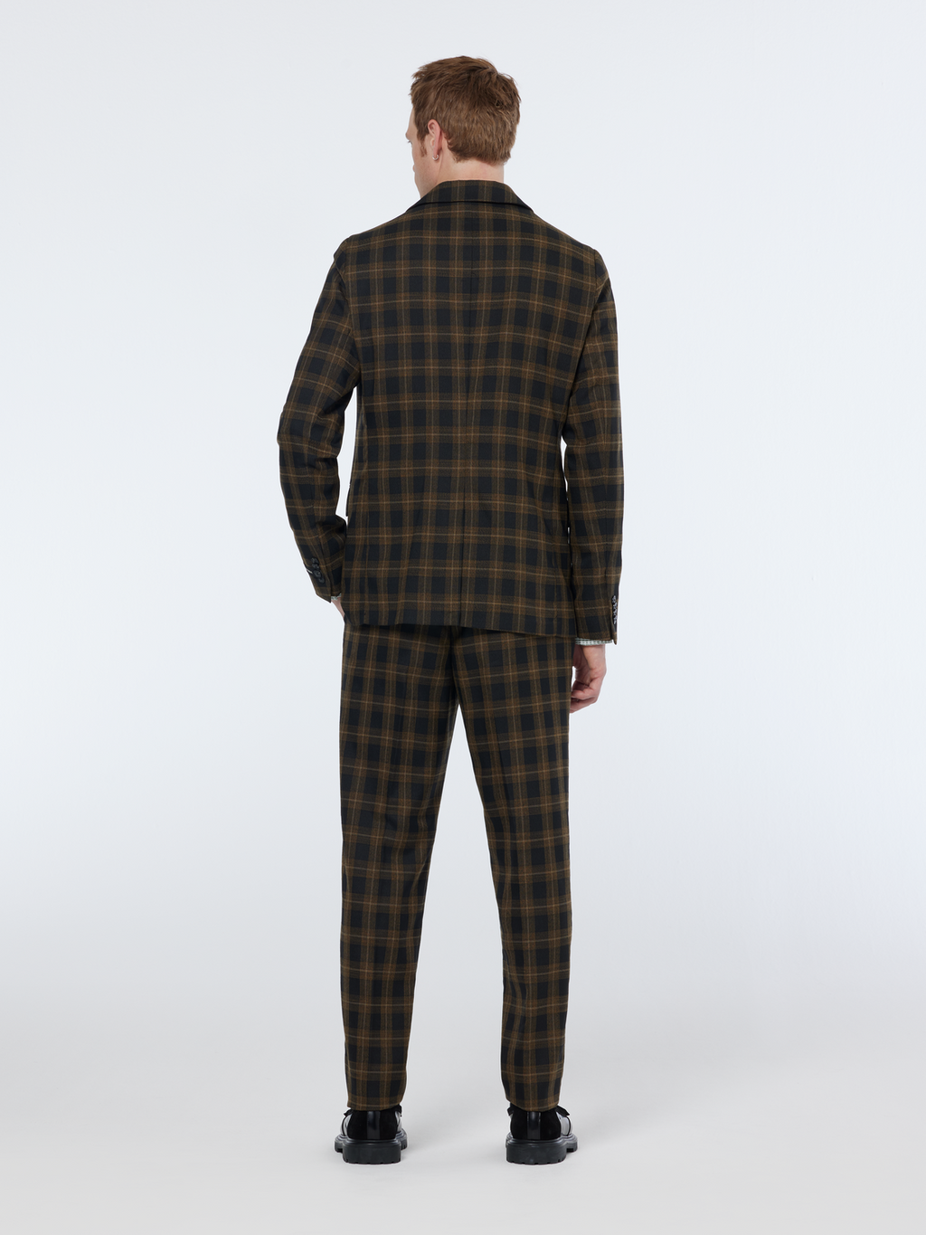 Single-Breasted Yarn-Dyed Check Regular Fit Blazer