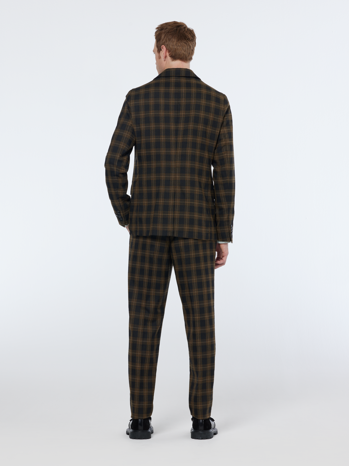Single-Breasted Yarn-Dyed Check Regular Fit Blazer