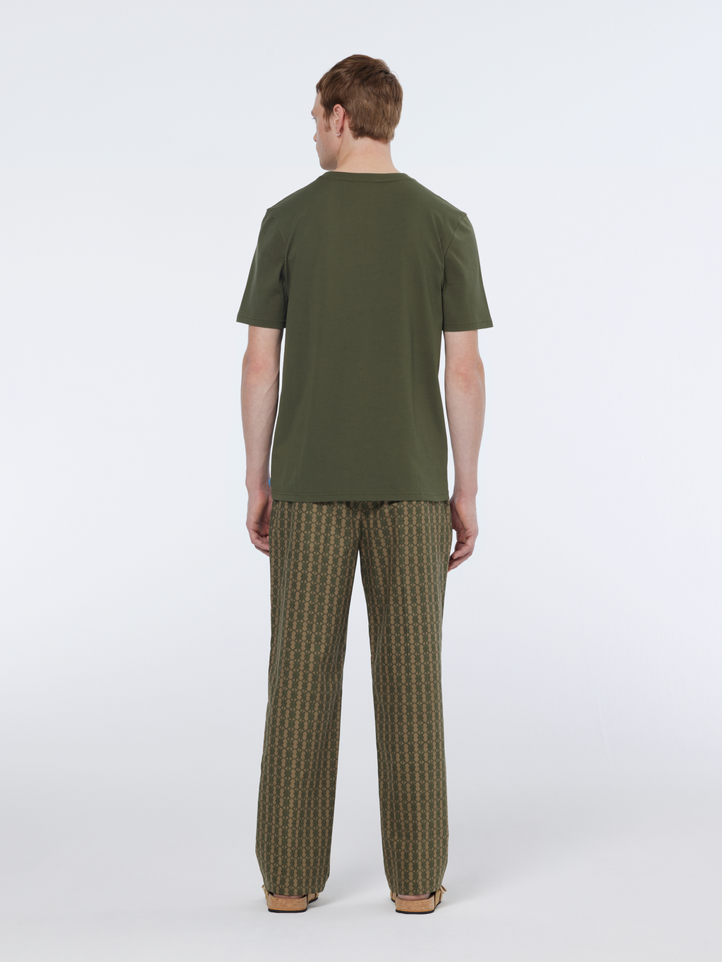 Straight Fit Printed Cotton-Blend Jogger