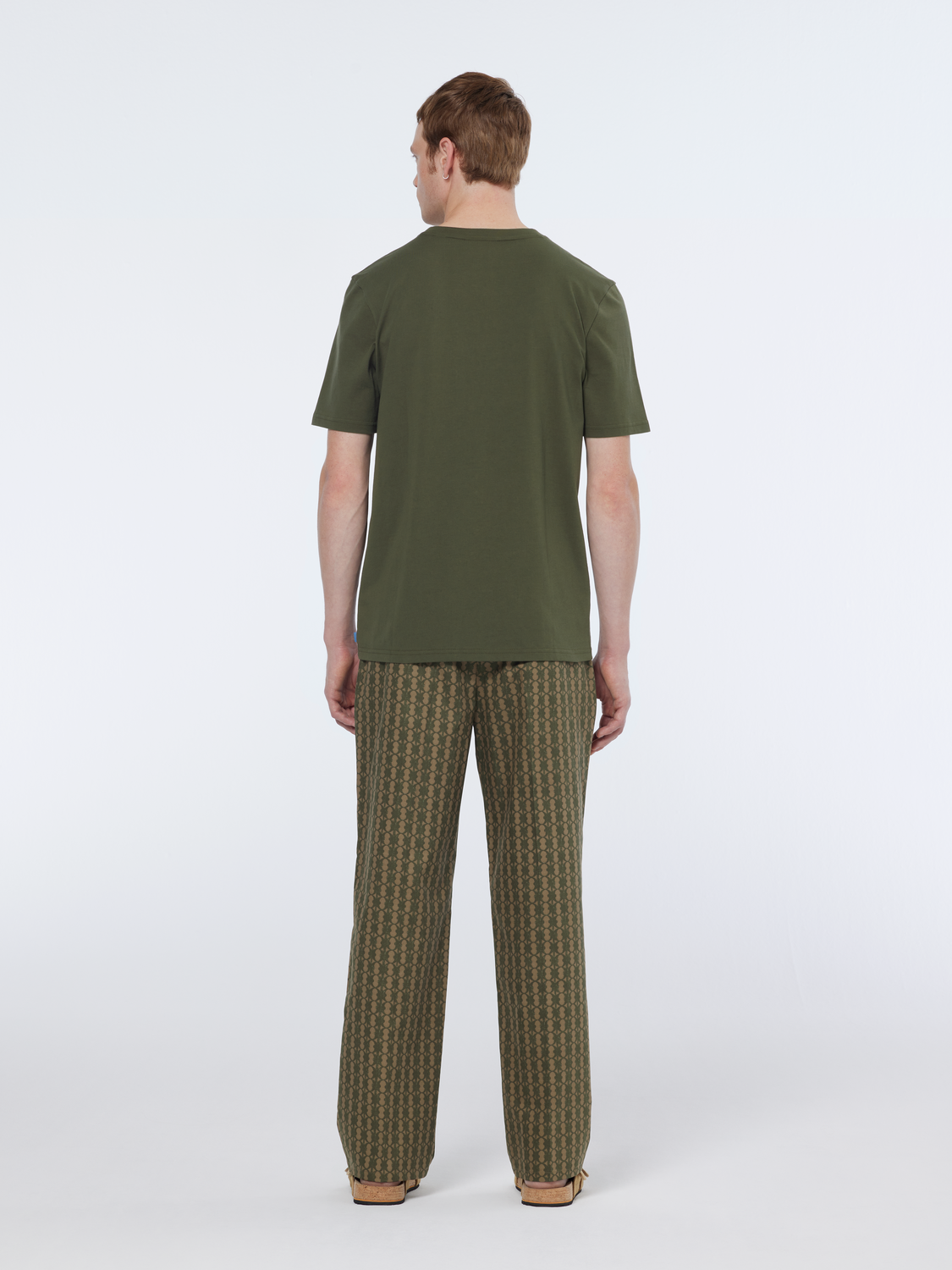 Straight Fit Printed Cotton-Blend Jogger