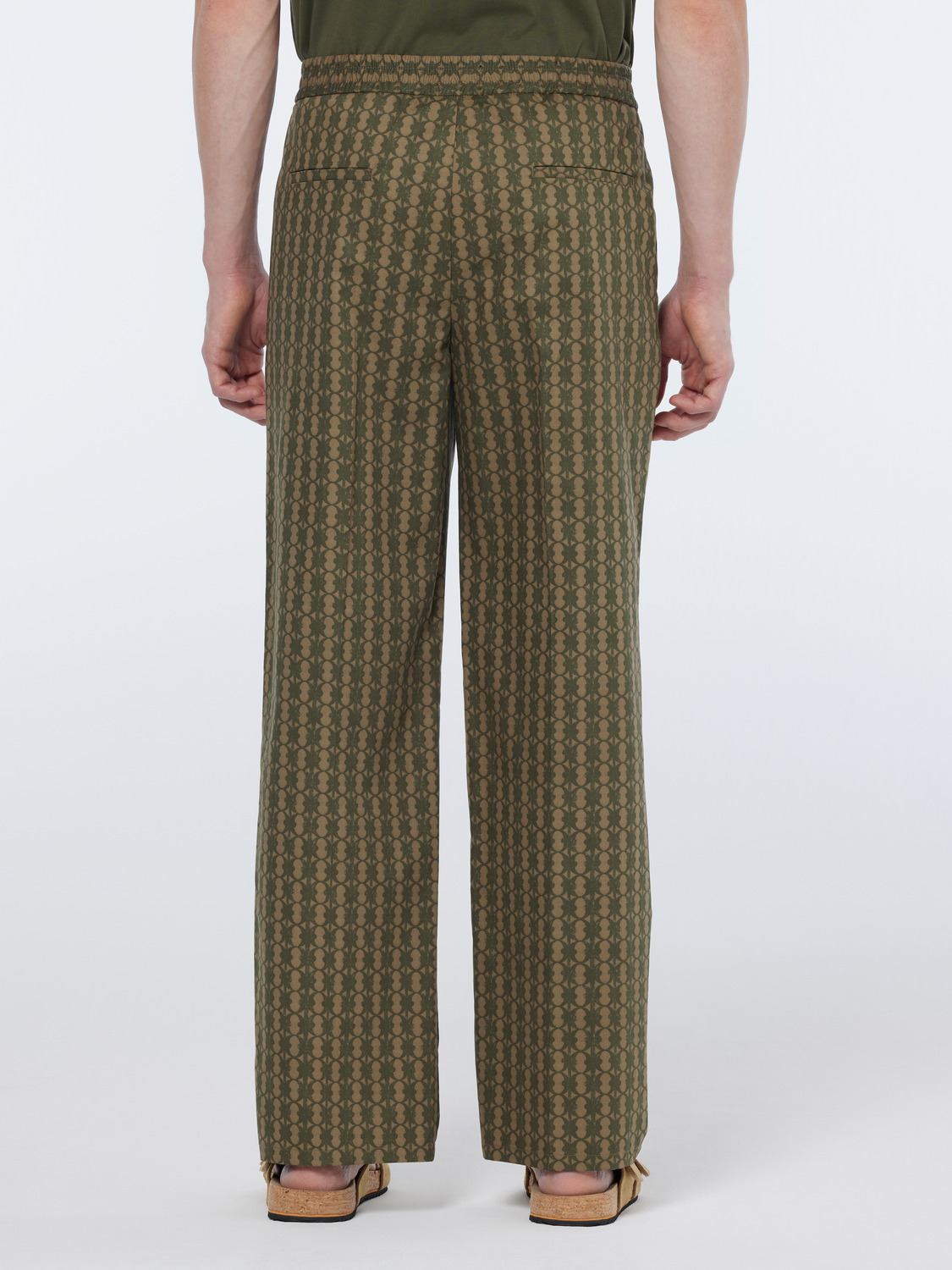 Straight Fit Printed Cotton-Blend Jogger