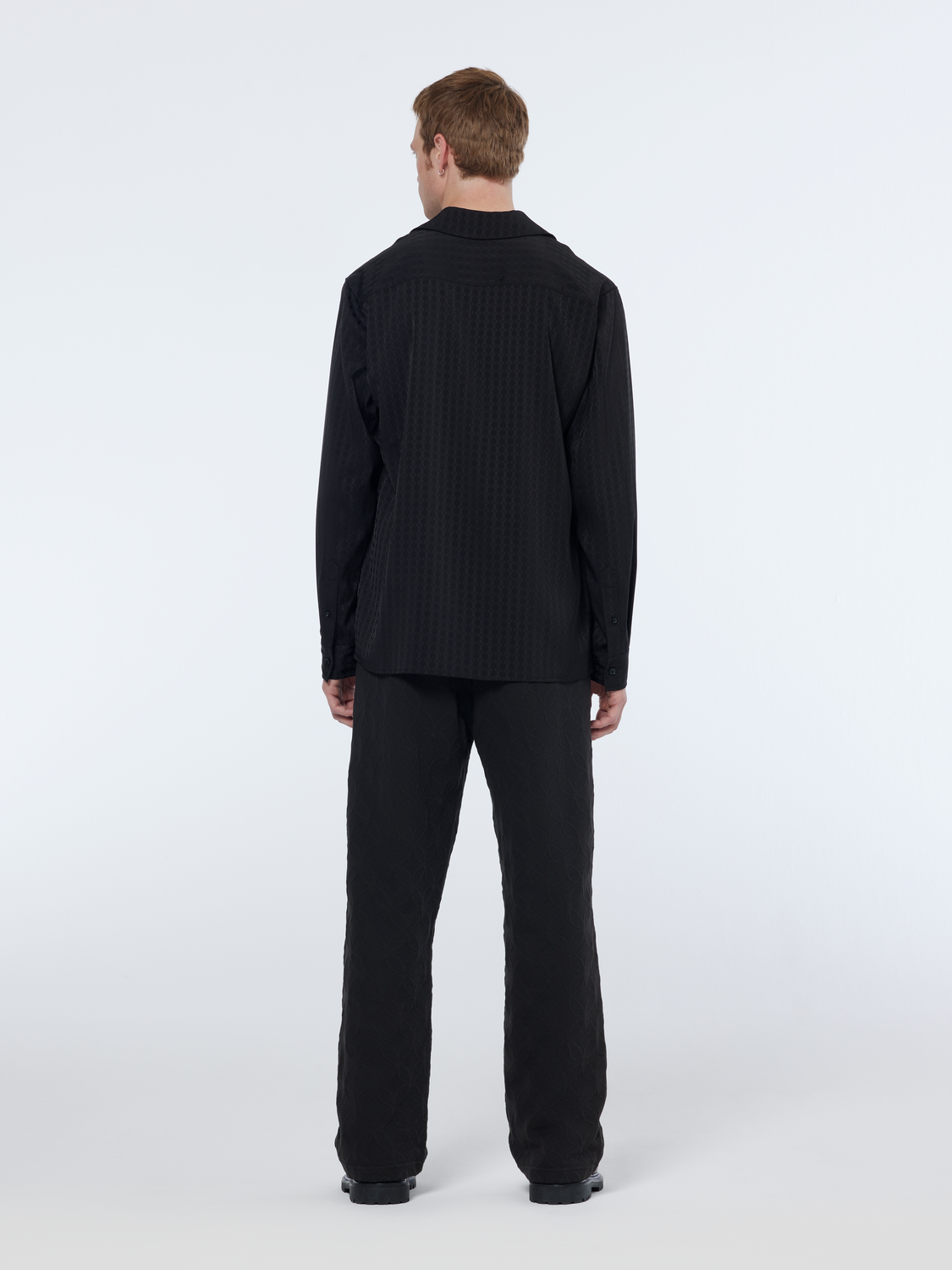 Jacquard Relaxed Fit Sateen Shirt