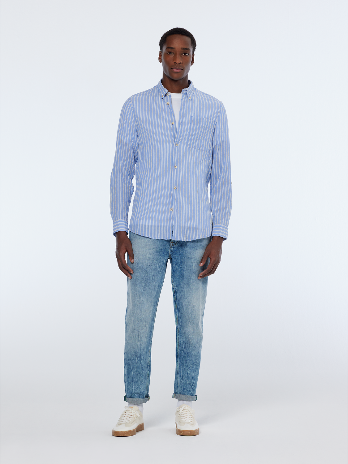 Regular-Fit Crinkle Stripe Shirt