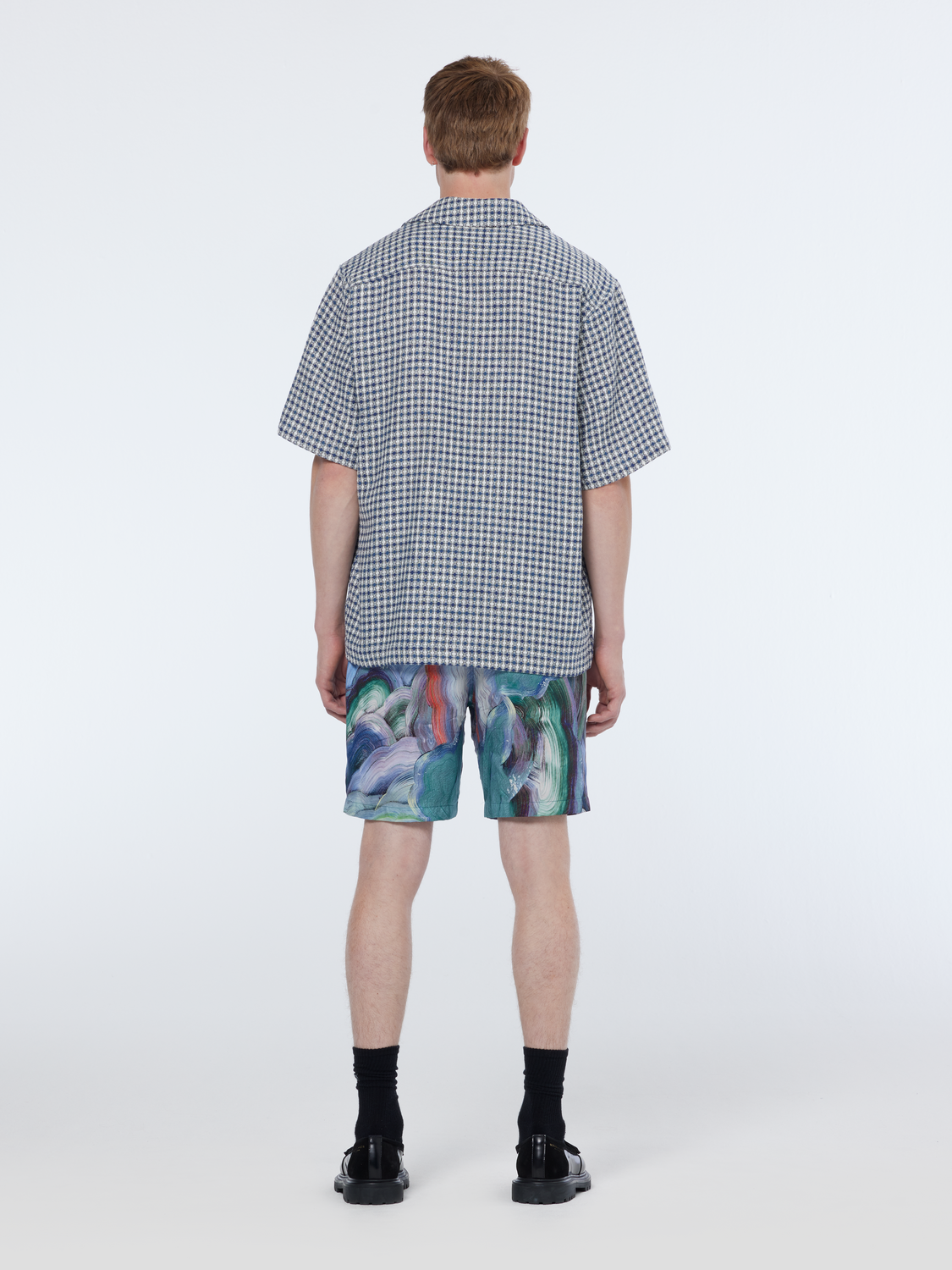 Jacquard Relaxed Fit Short Sleeve Shirt