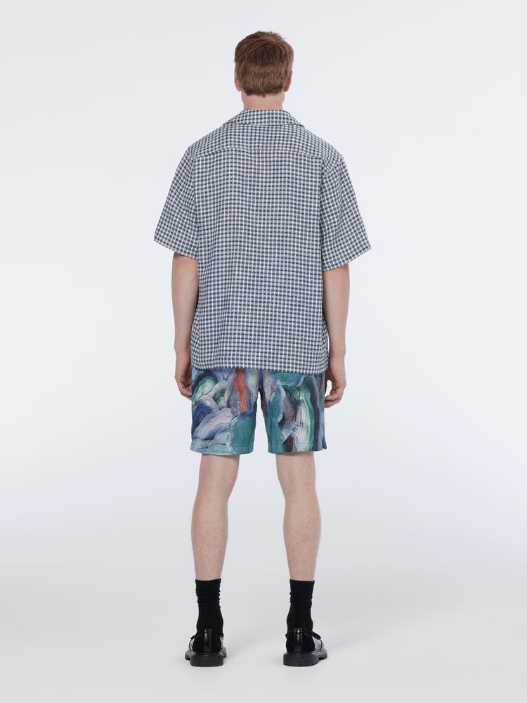 Jacquard Relaxed Fit Short Sleeve Shirt