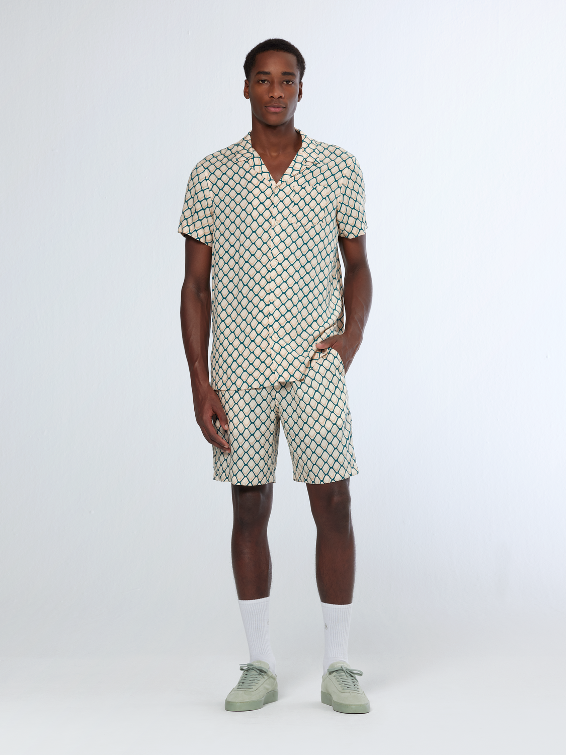 Tennis Print Regular Fit Short Sleeve Shirt