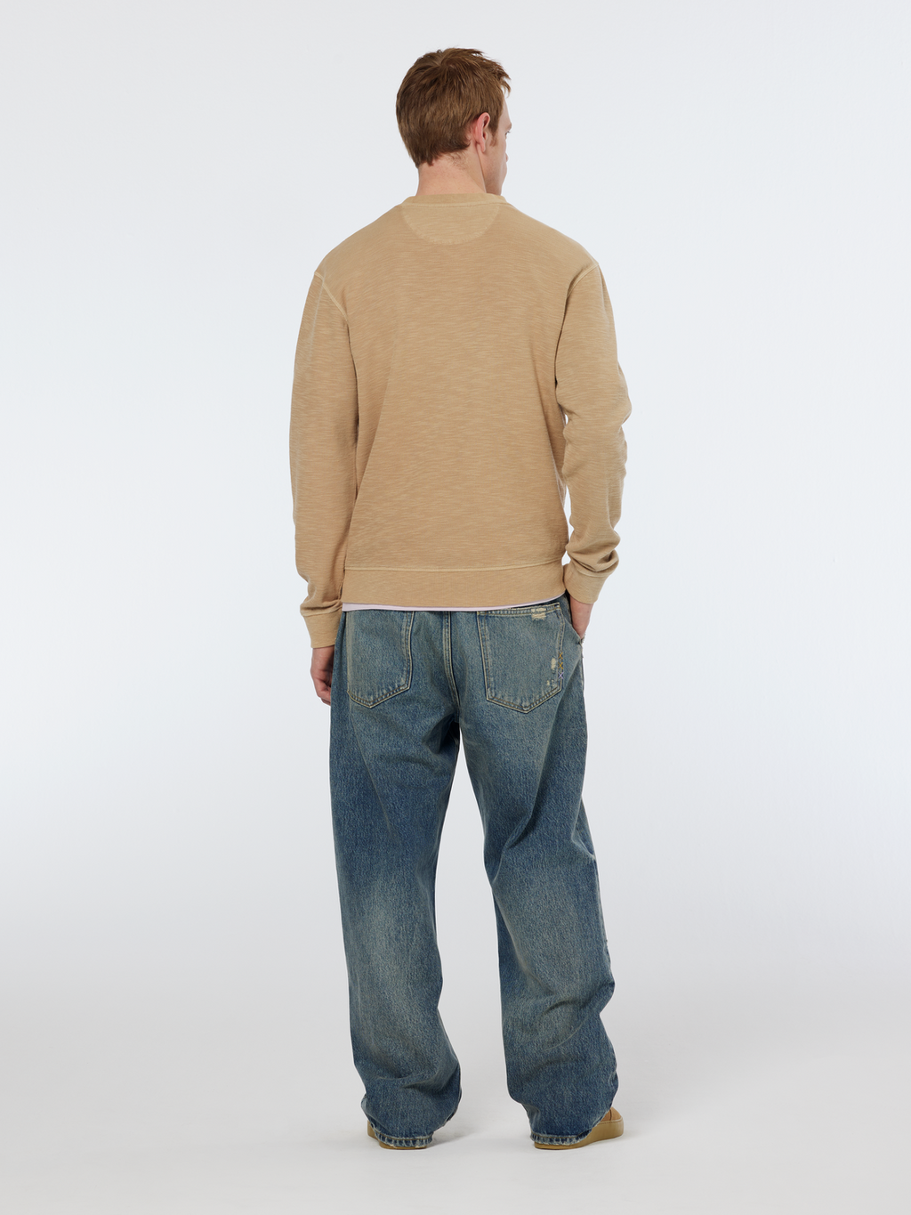 Garment Dye Structured Sweatshirt