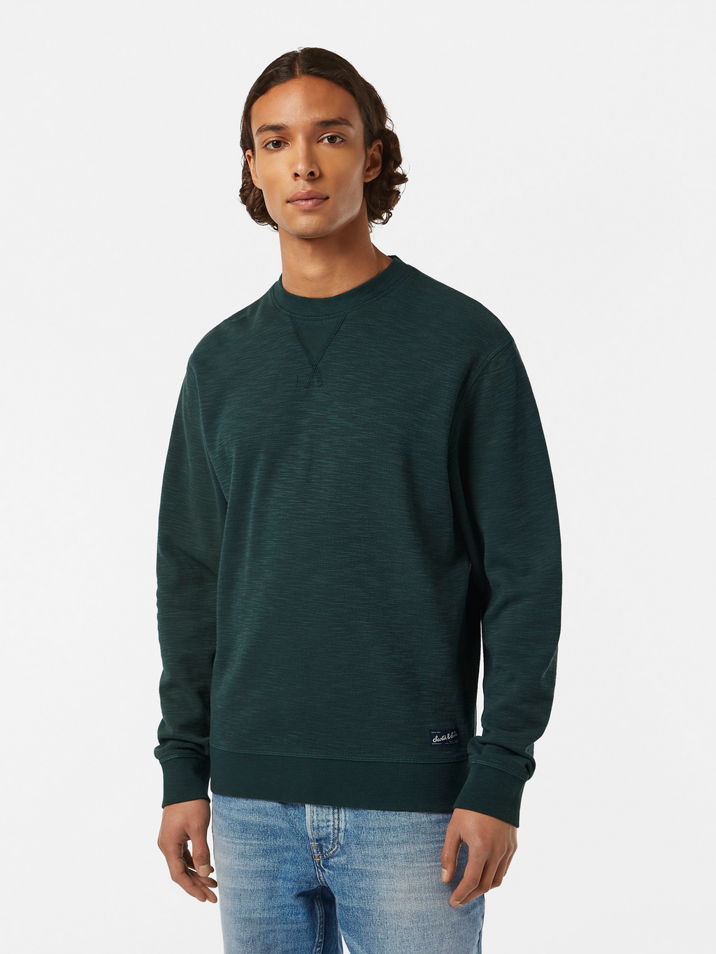 Garment Dye Structured Sweatshirt